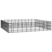 Dog Kennel Steel 82.94m² Large Outdoor Pet Cage Fence Run Pen House Enclosure