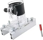 Woodworking Router Base Wood Trimmer Router Tool 2 in 1 Fastener Slotting Bracket Mortising Jig for Cabinet, with Milling Tool