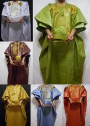 Grand Bou Bou African Mens pant set Boho Heppie Ethnic Dashiki Brocade Suit 4Pc