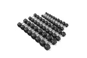 1-20kg Rubber Hex Dumbbell Set