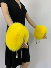 Unique Transformer Fox Fur Boots/Hand Cuffs Scarf & Headband in One Item