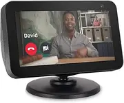 IRONA Adjustable Stand for Echo Show 5 (1st and 2nd Gen), Base Mount Compatible with Amazon Alexa 5, Built-in Magnet, Swivel and Tilt (Black)