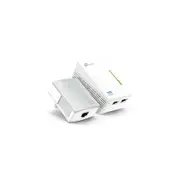 TP-Link TL-WPA4220KIT 300Mbps AV600 Wi-Fi Powerline Extender Starter Kit 600Mbps HomePlug AV 300Mbps Wireless 2x100Mbps LAN 2.4GHz 802.11bgn 300m rang