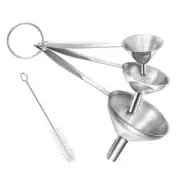 Small Funnels for Filling Bottles, 3 Pcs Stainless Steel Kitchen Funnel Set...
