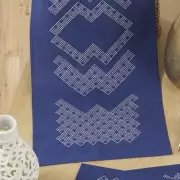 Village Linens™ Sashiko I Table Runner Stamped Embroidery Kit