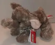 NWT Aurora Plush Baby Elephant "Ellie" Stuffed Animal Gray Floppy Bean Bag