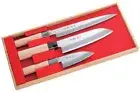 Yaxell SEKI TOBEI 30057 Kitchen Knife 3 Pair Set Sashimi Santoku Small Deba Fish