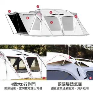 【Outdoorbase】4D歡樂別墅帳(Outdoorbase 彩繪天空 4D帳篷 家庭帳 帳篷 高防水 露營 逐露天下)