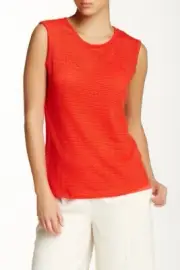 DKNYC Mesh Cami Crew neck Sleeveless Tank Top Women size Medium