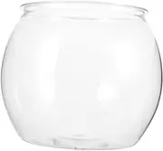 DINHEAROM Transparent Plastic Fish Tank Compact Desktop Aquarium for Goldfish Turtles Elegant Clear Design for Office Home Decoration Stable Flat Bottom Multifunctional Micro Landscape