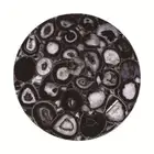 24"x24" Black Agate Round Table, Coffee & Dining Agate Table Top, Agate Stone