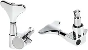 Kisangel 4pcs Silver Bass Tuning Pegs Machine Heads Left Right Essential Replacement Accessory for Bass Guitars Durable and Reliable Performance