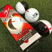 Eyeline Myroll 2-Color Golf Ball 3 Pack Black/White