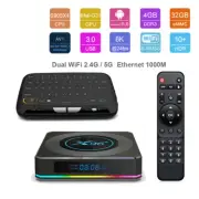 X96-X4 Quad Core 32GB Android 11.0 Amlogic 8K UHD Dual WiFi+1000M TV Box+Keypad