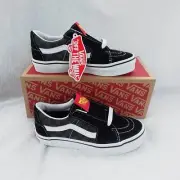 Size 1UY Vans Sk8-Low Checkerboard Black/Tona Lace Up Stylish Sneakers Shoes
