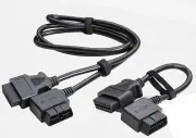 Right Angle OBDII Extension Cable Set 1 ft & 10 ft 2 pcs Steelman Pro 78757