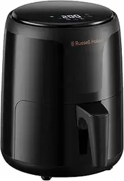 [Russell Hobbs] Compact Rapid Digital Air Fryer 1.8L [7 Cooking Functions] Energy Saving, Dishwasher Safe parts, Touch screen, Removable basket, Timer, Max Temp 200°C, No oil, Grill, Bake, 26500