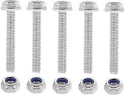 1 Set Washers Kit Bolts Nuts and Washers Collection Stainless Steel Bolts and Nuts Kit Hexagonal Screw Machine Screw Assortment 304 Stainless Steel Silver