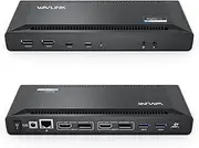 WAVLINK Universal USB C Laptop Docking Station Dual Monitors 5K/4K@60Hz with 65W Host Charging for Thunderbolt 4/3, USB-C Windows, Mac, Chrome, Ubuntu 20.04,22.04(2HDMI, 2DP, 6USB 3.0, 1Gbps Ethernet