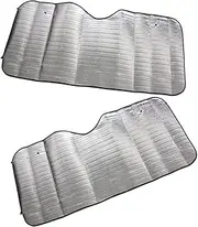 2pcs Heat Insulation Car Sunshade Foldable Windshield Sun Visor Optimal Heat Protection for Car Models Reflective Material Easy Installation