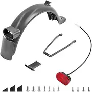 Rear Wheel Fender Set, for Xiaomi, M365 1S /PRO 2/ Mi3 Electric Scooter Back Mudguard Taillight Rear Fender Bracket Support Parts Skateboard Mudguard(Black)