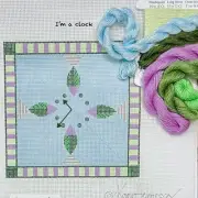 Zecca Hand painted Needlepoint Fish Clock Face Kit 5 x 5 stitch painted retired