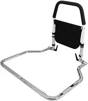 Sturdy Bed Assist Rail Adjustable Heights, Foldable Bed Rail with Storage Pocket Bedside Handrails for Elderly Adults