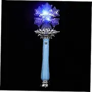 ULTECHNOVO Light Up Snowflake Wand for Glowing Princess Fairy Wand with Spray Function Sturdy for Dress Up Parties Stocking Stuffers