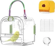 Parakeet Bird Cage, Nest Box, Foldable Bird Supply with Pull-Out Tray, Breathable Comfortable Habitat, 7.2x7.2x6.69 inches, for Cockatiels, Lovebirds, Small Pet Birds