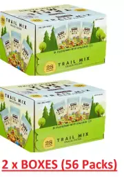 2 x BOX Kirkland TRAIL MIX snack packs (56 packs) Peanuts M&Ms Cashews Raisins