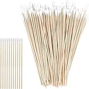 FERCAISH Pack of 200 Long Cotton Buds, 15 cm Wooden Handle Cotton Supplies, Ear Sticks, Cleaning Sticks, Wood, Single Head Cotton Swab, for Makeup, Cleaning, Eyebrows, Beauty, Nails