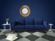 York 3 Seater Fabric Armchair Sofa Modern Lounge in Blue Colour