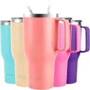 Mininco 40 Oz Stainless Steel Tumbler With Handle & Straw Vacuum Insulated SB2