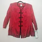R & M RICHARDS BY KAREN KWONG VINTAGE Oriental Top SIZE 18W red made in usa