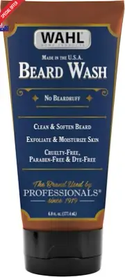 Beard Wash & Face Exfoliator 6oz – With Manuka, Clove, Moringa, Meadowfoam Oils