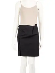 Black Panelled Mini Skirt