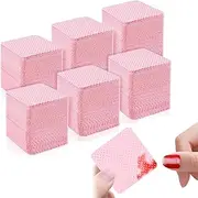 Pack of 300 Lint-Free Nail Wipes, Lint Free Nail Wipes, Cotton Pads, Nail Polish Remover Pads, Lint-Free, for Cleaner Gel Nails Cleaning Pads (Pink)