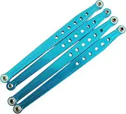 KANGYEBAIHUODIAN 4Pcs Aluminum Front Rear Lower Suspension Link Rod Linkage Fit for 1/10 RC CAR Crawler AXIAL SCX10 Upgrade Parts(Blue)