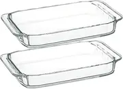 Iwaki KSKC3850-2 Heat Resistant Glass Oven Toaster Dish, Gratin Dish, 23.7 fl oz (700 ml), Basic, Set of 2