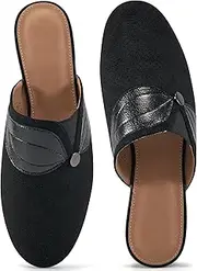[Ecetana] Womens Mules Flats Shoes: Comfortable Slip On Closed Toe Slides Breathable Backless Loafers