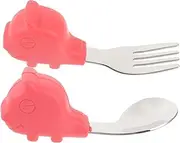 HAWILLOSCH 1 Set Adorable Ergonomic Utensils for Easy Grasp Safe and Tableware for Home Use and Learning to Eat