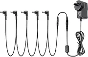 Musiclily Pro AU Standard Guitar Power Supply Adapter DC 9V With 5 Way Daisy Chain Cable & Reverse Polarity Cord for Effect Pedals