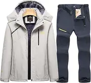 [Dsimilarl] Ski Suit for Men Snow Jacket Pants Sets Winter Warm Skiing Snowboarding Clothes Waterproof Windproof Men's Sport Suit