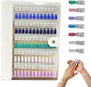 Magnetic Nail Swatchs Book, 120/180/240 Nail Color Display Book Organizer with Magnetic Tips, Professional Salon Nail Art Color Chart , Nail Art Salon Design Booklet for Manicurist (White,240PCS)