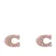 COACH C Logo 滿版玻璃水鑽針式耳環(多色) CB424 T6I