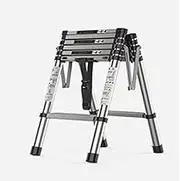 Step Ladder Telescoping Ladder Folding Step Stool Movable Extension Ladder Aluminum Ladder Straight Ladder for Home Clean The Windows Folding Step Stool