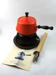 Dolphin Japan Orange Fondue Set MCM NWOB