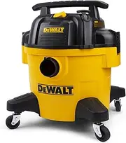 [DEWALT] 1150W 23L Wet and Dry Vacuum - 4HP Motor Vacuum Cleaner with 2.1m Hose with 4 Nozzle Attachments - Heavy Duty Casters and Large Capacity Polyurethane Tub - DXV23P