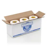 Howies Hockey Tape Premium Cloth White Black 1.5" x 15yd (Thick) Box of 12