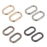 Metal Spring Oval Ring Keyring Leather Bag Belt Strap Buckle Dog Chain Snap Clas